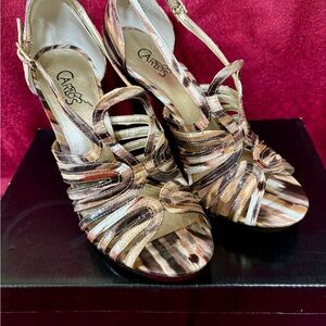 Carlos by Carlos Santana Brown Strappy Heels